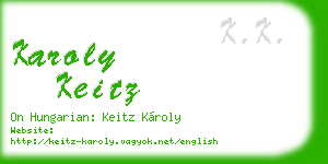 karoly keitz business card